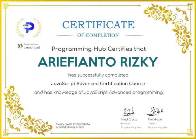 certificate dicoding